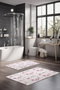 Mijölnir CT-5212 Juego de Alfombrillas de Baño 2 Piezas, 100% Poliéster, 40x60 cm y 60x100 cm, Antideslizante, Antibacteriano, Diseño Impresión Digital, Lavable a Máquina